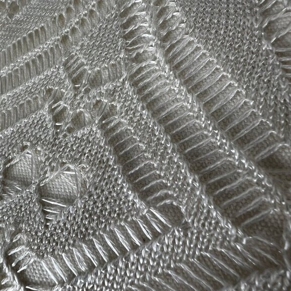 Corporeum Sweater Open Knit Ivory Long Sleeve‎ Fairy Romantic Size P=XS - Picture 4 of 11